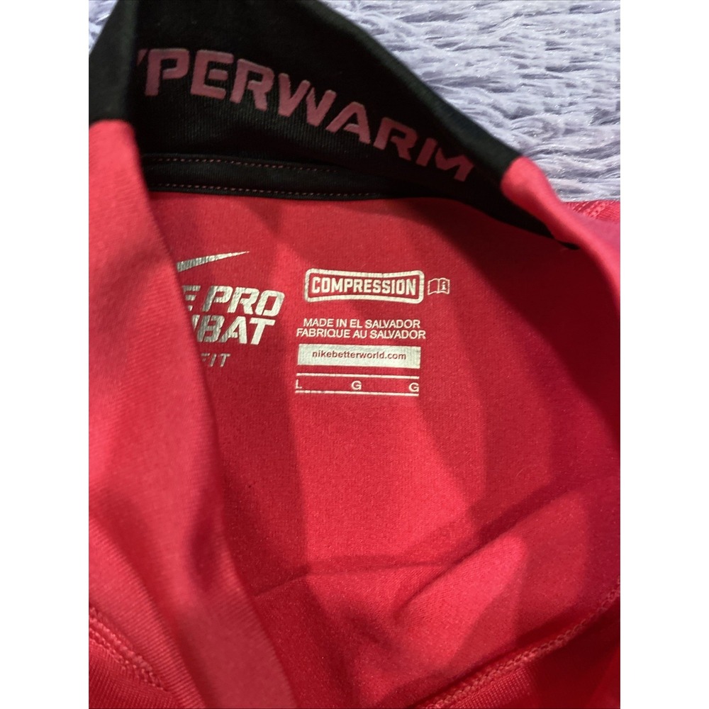 Women's Nike Pro Combat‎ Hyperwarm Compression Pullover Pink Size Large - Picture 4 of 5
